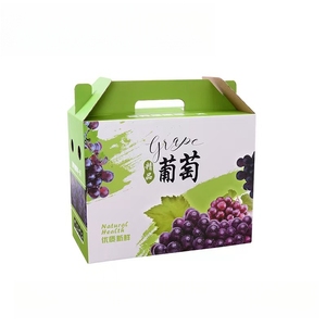 グレープボックス段ボール箱果物と野菜用カスタマイズゲーブルボックスハンドル付きグレープボックス - Product Image 2