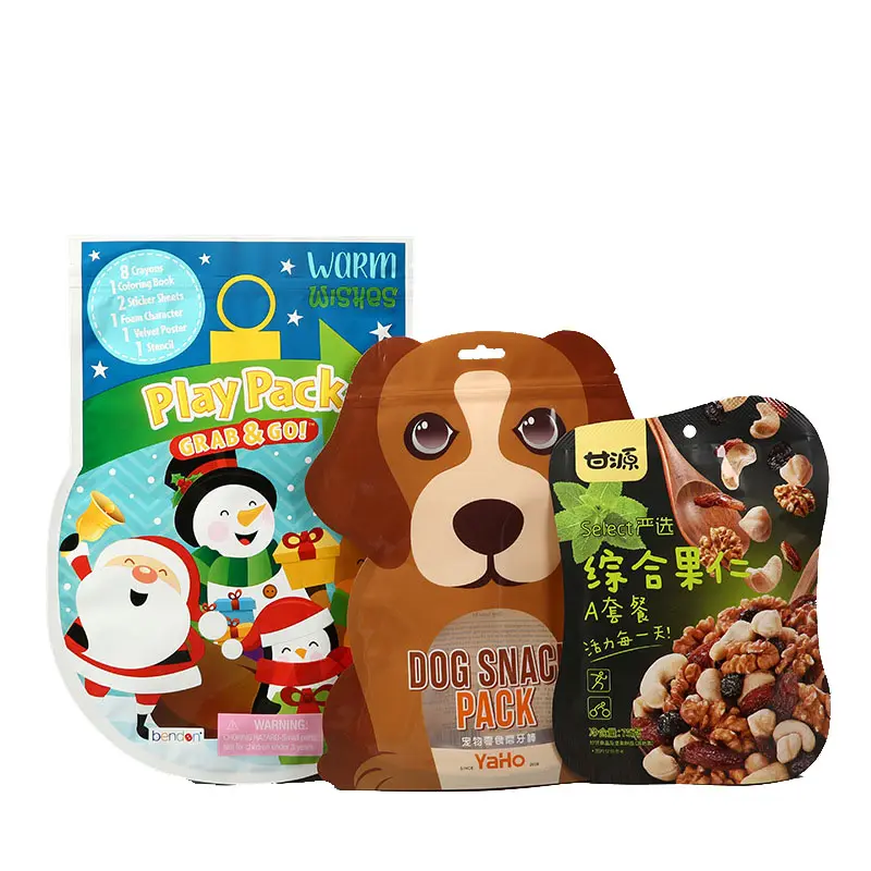 Impresión personalizada arena para gatos comida para gatos embalaje de papel Kraft bolsa de comida para mascotas, comida para perros tratar embalaje bolsa de papel bolsas con cierre de cremallera