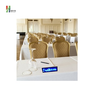 Scheda nome display a led con badge di controllo wireless indossabile con programma di colore blu - Product Image 4