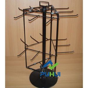 Da tavolo in piedi di ferro di acciaio asta peg ganci strato registrabile spinner negozio di vendita al dettaglio apparecchio pop portachiavi in metallo cremagliera cremagliera di esposizione - Product Image 4