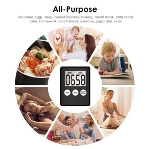 Timer magnetico da cucina cottura digitale per forno LCD Count Up per conto alla rovescia allarme ad alto volume magnete orologio per dormire cucina