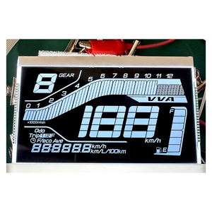 Kunden spezifischer Bildschirm STN HTN VA Ebike Tachometer Motorrad messer LCD-Anzeige Benutzer definierte 7-Segment-Kilometer-LCD-Geschwindigkeitsanzeige - Product Image 2