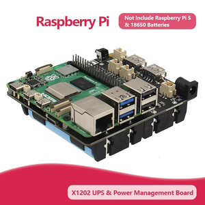 Placa de administración de energía y UPS X1202 con soporte de batería de 4 celdas 18650 para Raspberry Pi 5 - Product Image 2