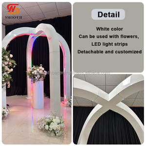 SMOOTH <span class=keywords><strong>2025</strong></span> Новинка: Металлический свадебный шуппа (мандап) белого цвета для мероприятий, на заказ - Product Image 2