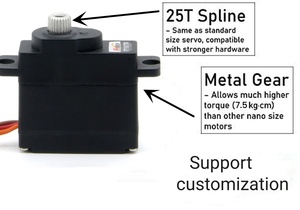 FT1018M Metal Gear Digital Rc Steering-Servo-Motor 8.5Kg 0.136Sec Core Motor for 1/10 1/12 Rc Car Raspberry <strong>Pi</strong> 5 Kit <strong>Arduino</strong> Kit