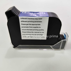 Compatible con Domino BK128 cartucho de tinta dominó de secado rápido compatible con 12,7mm Tinta negra a base de solvente para impresora Domino TIJ