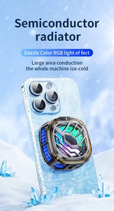 X76 cep telefonu yarı iletken manyetik/arka-klip 2 in 1 soğutma radyatör ile dijital ekran IOS Android için PUBG oyun soğutucu - Product Image 2