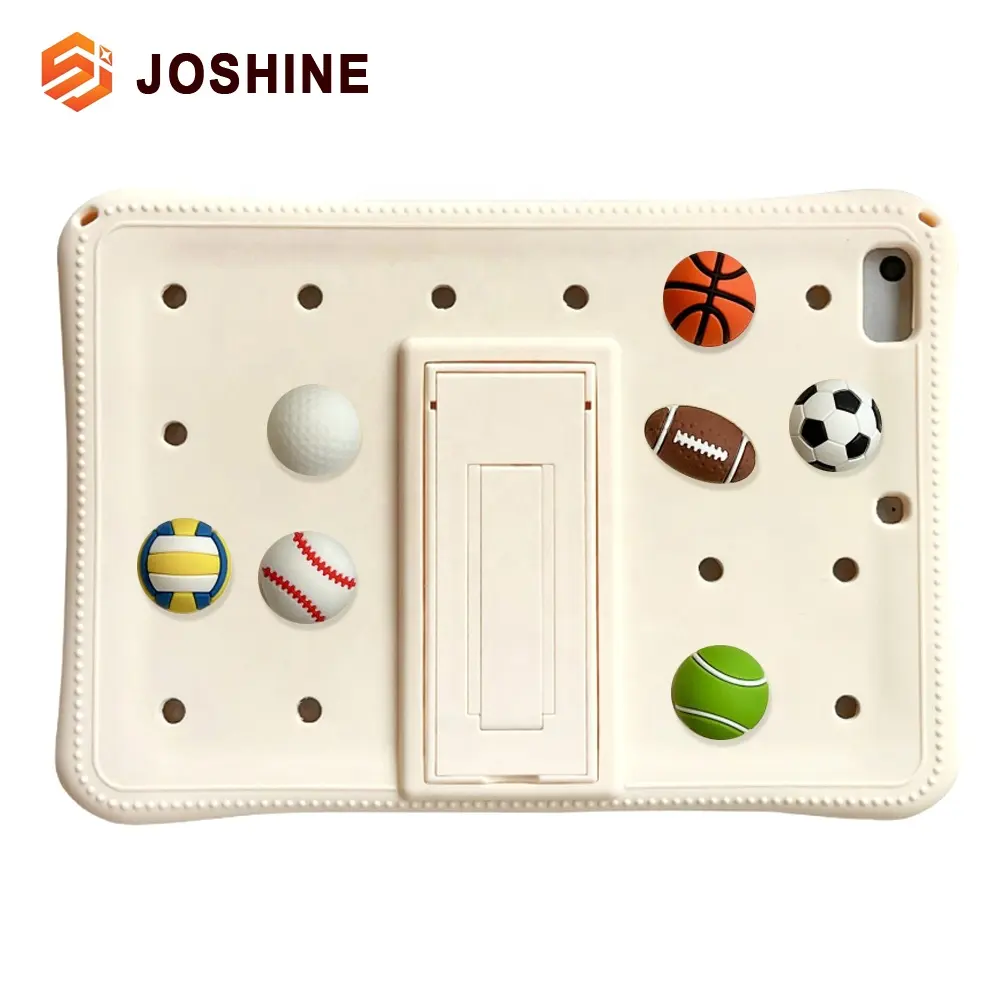 Großhandel stoß feste Kinder DIY Kicks tand Soft TPU Silikon Tablet Cover Hüllen für Croc Charms für iPad Pro 9.7 10.2 10.5 11 Zoll