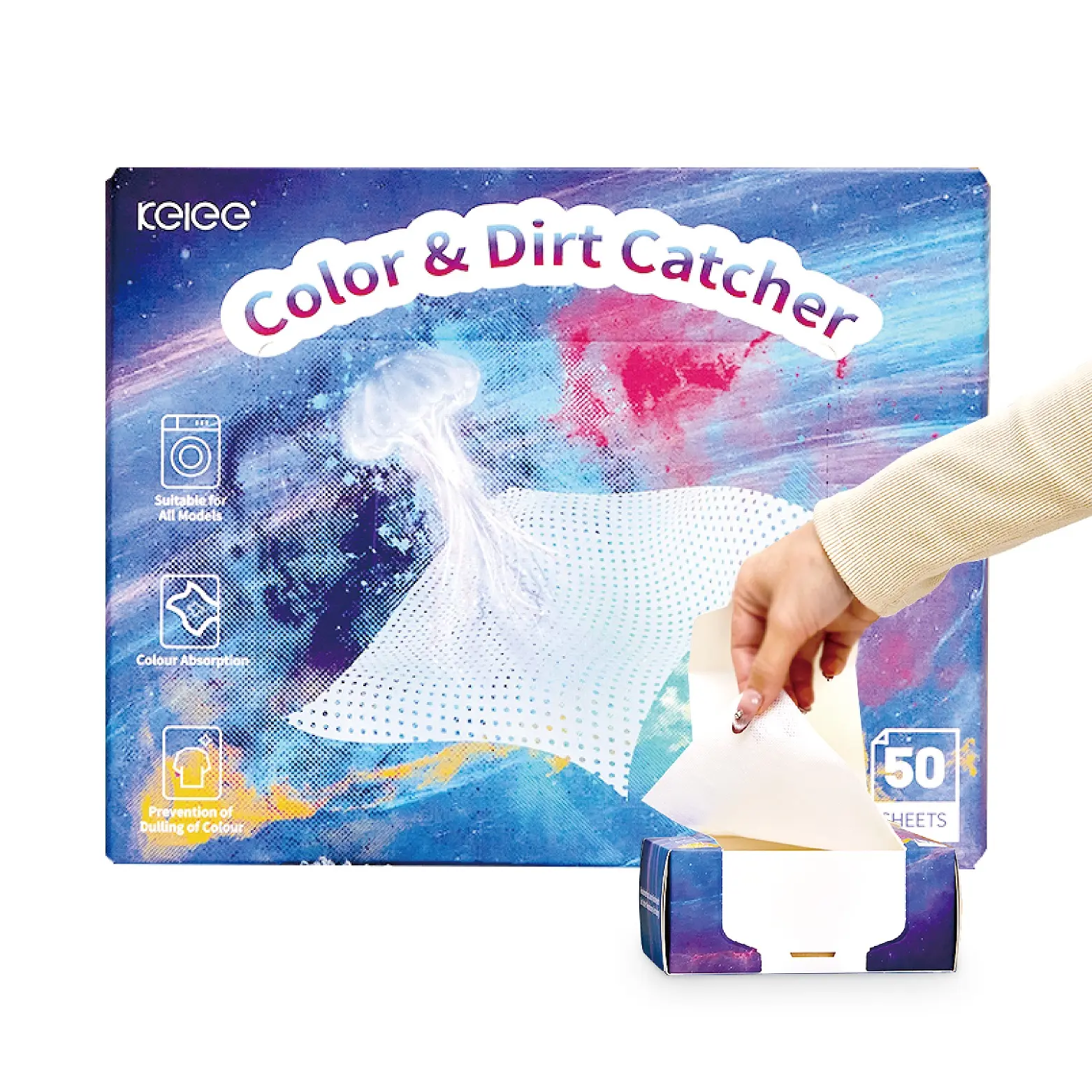 OEM Catcher สีเป็นมิตรกับสิ่งแวดล้อมผ้านอนวูฟเวนซักรีดย้อมสี Catcher สี