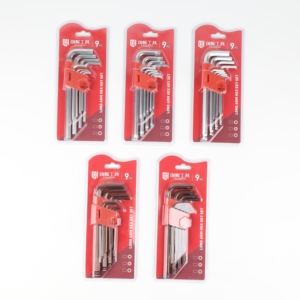 L kolu Hex anahtar metrik alyan anahtarı takımı düz kafa Allen anahtarı 9 adet uzun kol alyan anahtarı takımı - Product Image 6