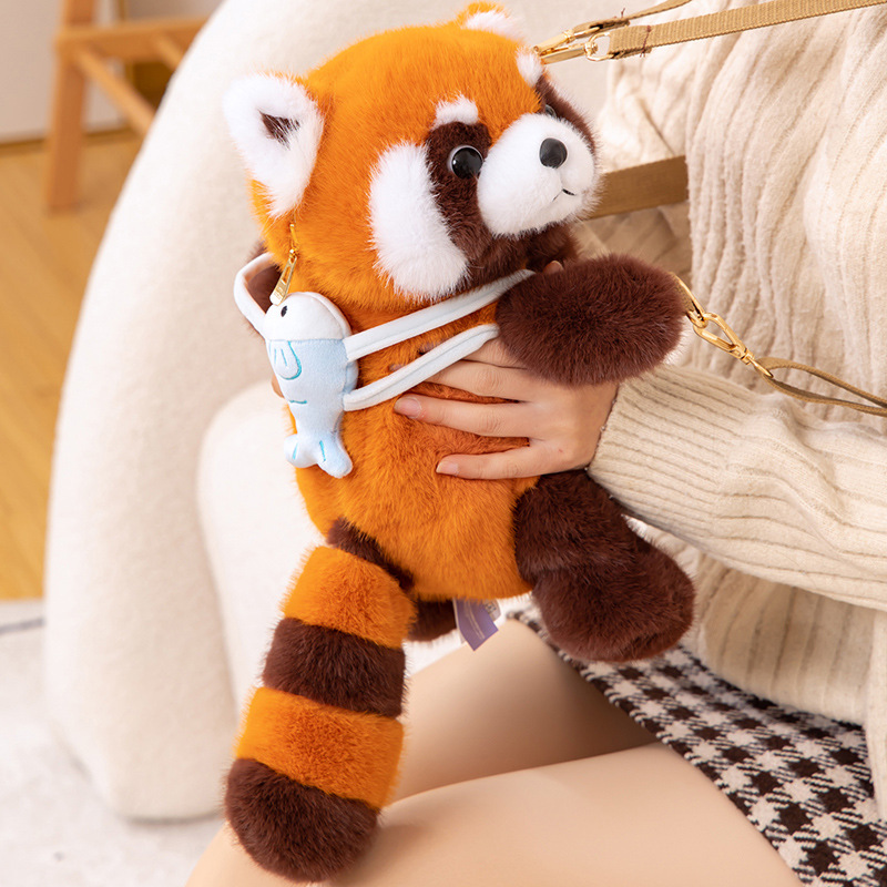 Brown raccoon animal backpack