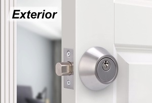 All-New Durable Round Deadbolt Door <strong>Key</strong> <strong>Lock</strong> Single Cylinder Matte Sliver Enhanced Security <strong>Entry</strong> Dead Bolt Level Door <strong>Locks</strong>
