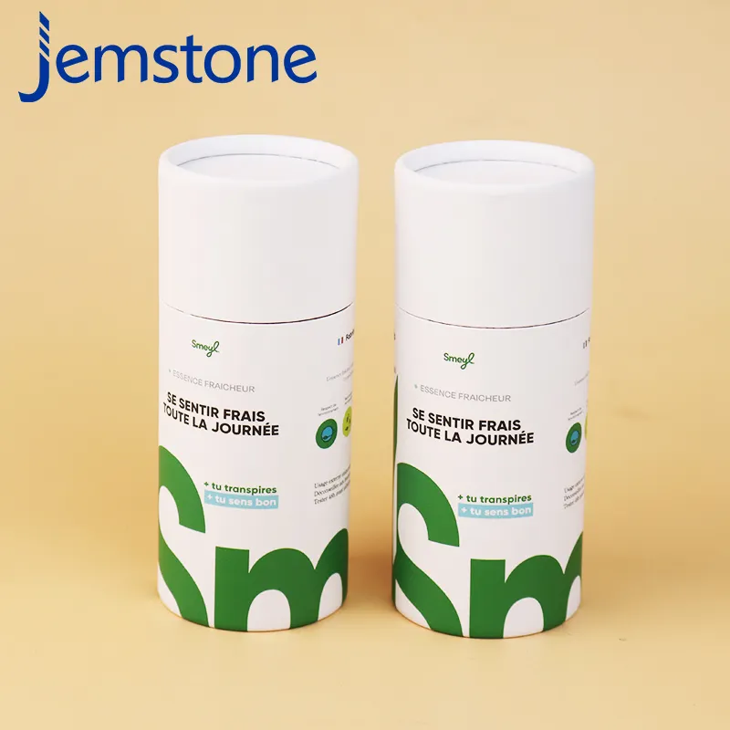 Custom Design Biodegradable Cardboard Gift Packaging Boxescylinder Cosmetic Essential oils Cardboard Round Perfume for Craft Use