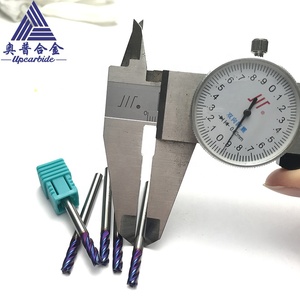 Solid Carbide CNC <strong>Cutter</strong> D4*10*<strong>50mm</strong> 4 Flutes Flatten Tungsten Carbide Endmill - Product Image 4