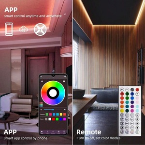 20m 65.6FTBluetoothスマートLEDライトAPPコントロールミュージックRGB5050LEDストリップライト (44キー付き) 部屋の家の装飾用IRリモート - Product Image 3