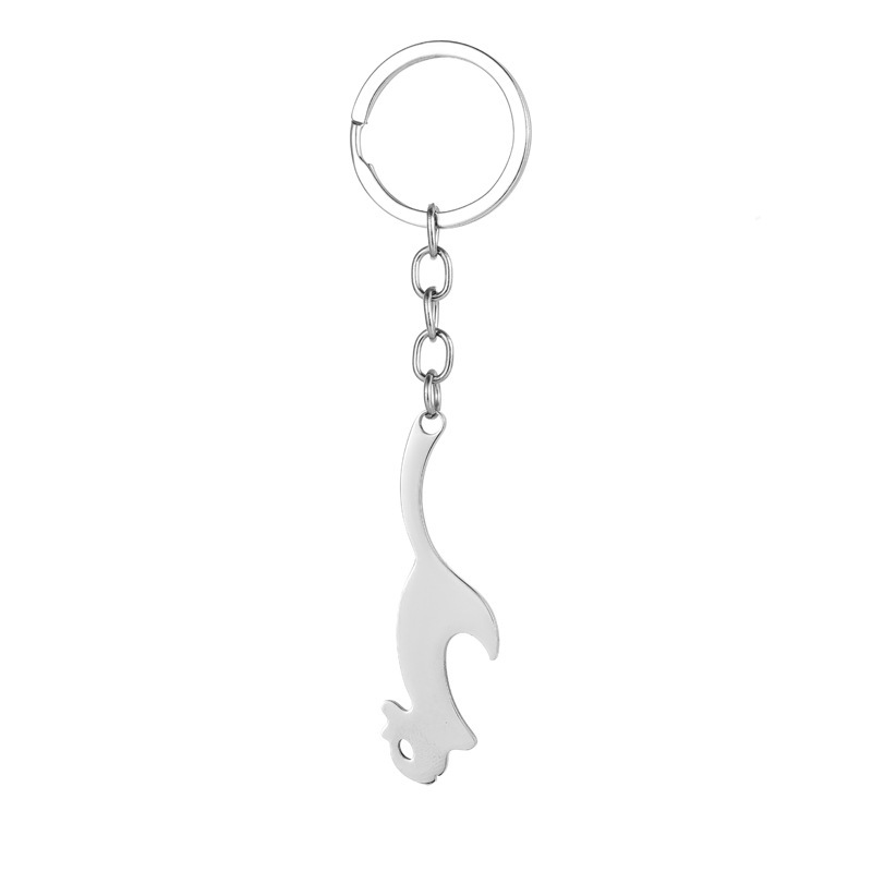 Squirrel bottle opener key chain