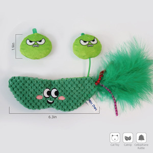 <strong>Catnip</strong> and Polyfill Blend Cat Toys with Feathers and Ribbons Crinkle Kitten Toys for Feline Fun - Product Image 2
