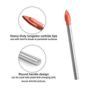 DZ 1/4 inch Shank Carbide tip khoan bit cho thủy tinh & ngói 6 mét Loại sản phẩm - Product Image 4