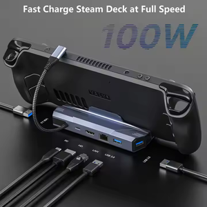 TUTI oyun konsolu tabanı 6 in 1 yerleştirme istasyonu Ethernet Hub Usb c Hub 4k 60hz NS anahtarı için Dock anahtarı - Product Image 6