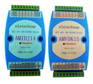 Eletechsup AMVDK15 6ch 4-20MA 0-10V Voltaje de corriente Entrada analógica y 4ch NPN RS485 Modbus PLC HMI Software de configuración de PC - Product Image 1