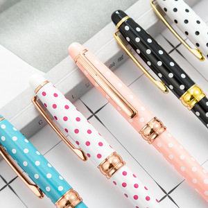 Cute Simple Kawaii Metal Ballpoint Pens Fresh <strong>Style</strong> Polka Dot Multicolor 1.0mm <strong>Writing</strong> for Office School Student Stationery - Product Image 2
