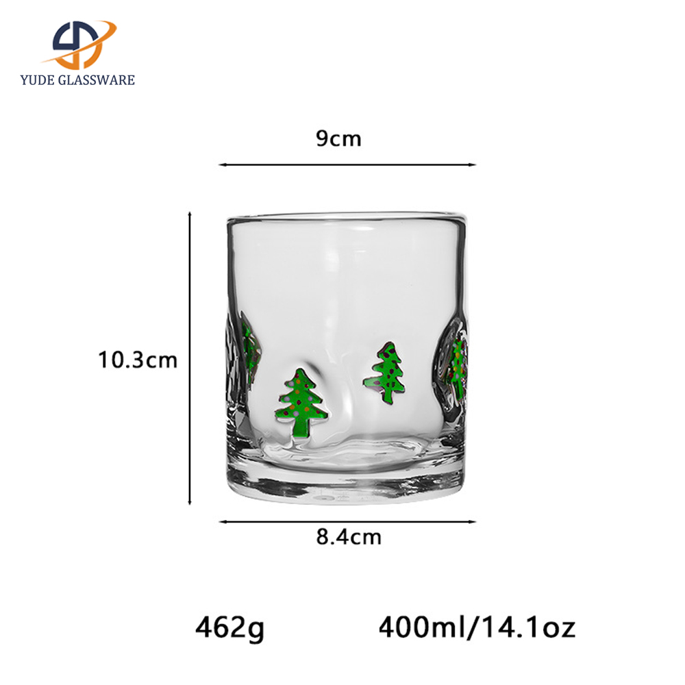02 - Sapin de Noël Vert Transparent Style Taches Blanches