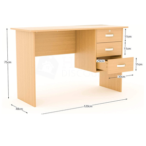El brazo de escritorio de la computadora de escritorio de la esquina mesa con silla de muebles de lujo de gama alta con 3 cajones escritorio de la computadora - Product Image 2