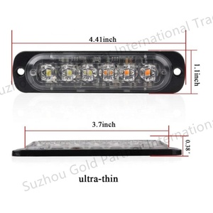 Waterproof <strong>6</strong> <strong>LED</strong> 12 24 <strong>Volt</strong> Emergency Strobe Flasher Light for Vehicle Motorcycle Warning Light - Product Image 2