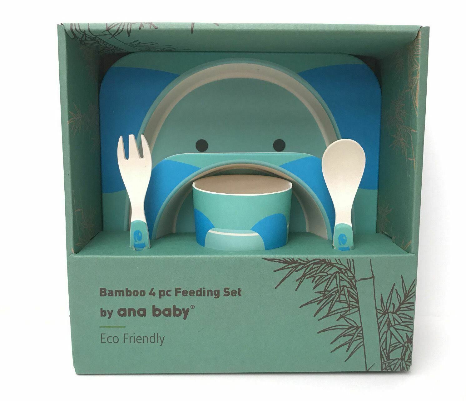 Adorable Children Bamboo Fiber Biodegradable Tableware Kids Set For Kids