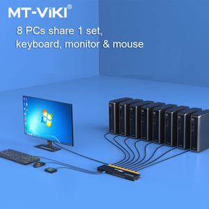 VGA <strong>KVM</strong> <strong>Switch</strong> 8 in <strong>1</strong> Out + Cables, MT-VIKI 8 Port Rack Mount USB <strong>KVM</strong> Switcher VGA 8X1
