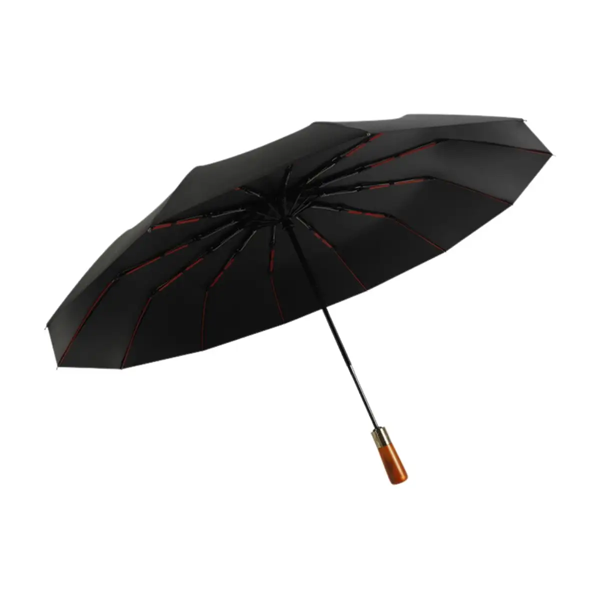 Commercio all'ingrosso 3 pieghevole maniglia di lusso grande pioggia ombrelli di lusso per la pioggia parasole sole personalizzato ombrello auto con logo