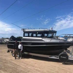 Deniz kral 25ft kolay zanaat XL kabin ucuz yat lüks dıştan takma Motor V gövde alüminyum balıkçı teknesi satılık avustralya - Product Image 2