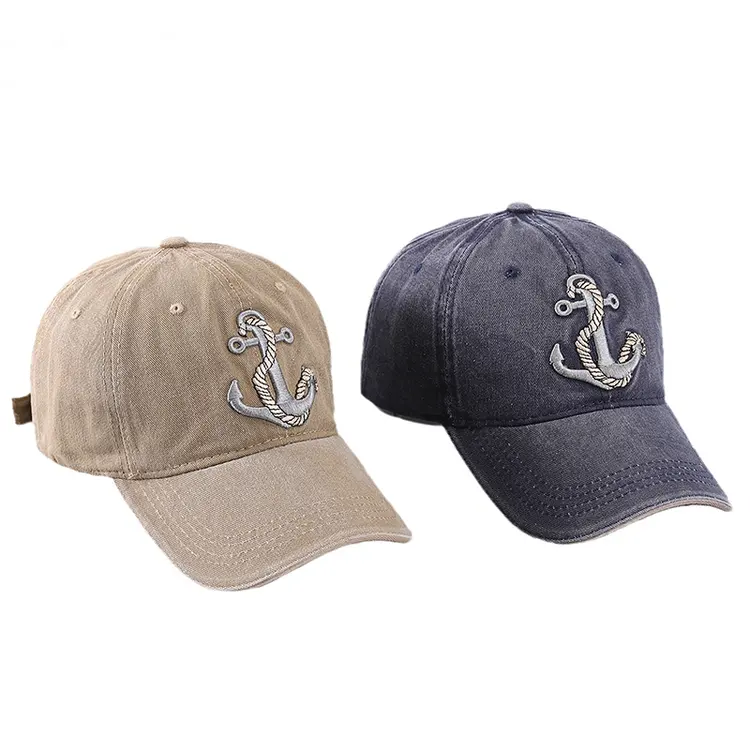 Cappelli di jeans personalizzati con Logo personalizzato di alta qualità lavati in cotone 100% invecchiato con 6 pannelli ricamato vecchio berretto da Baseball da Cowboy