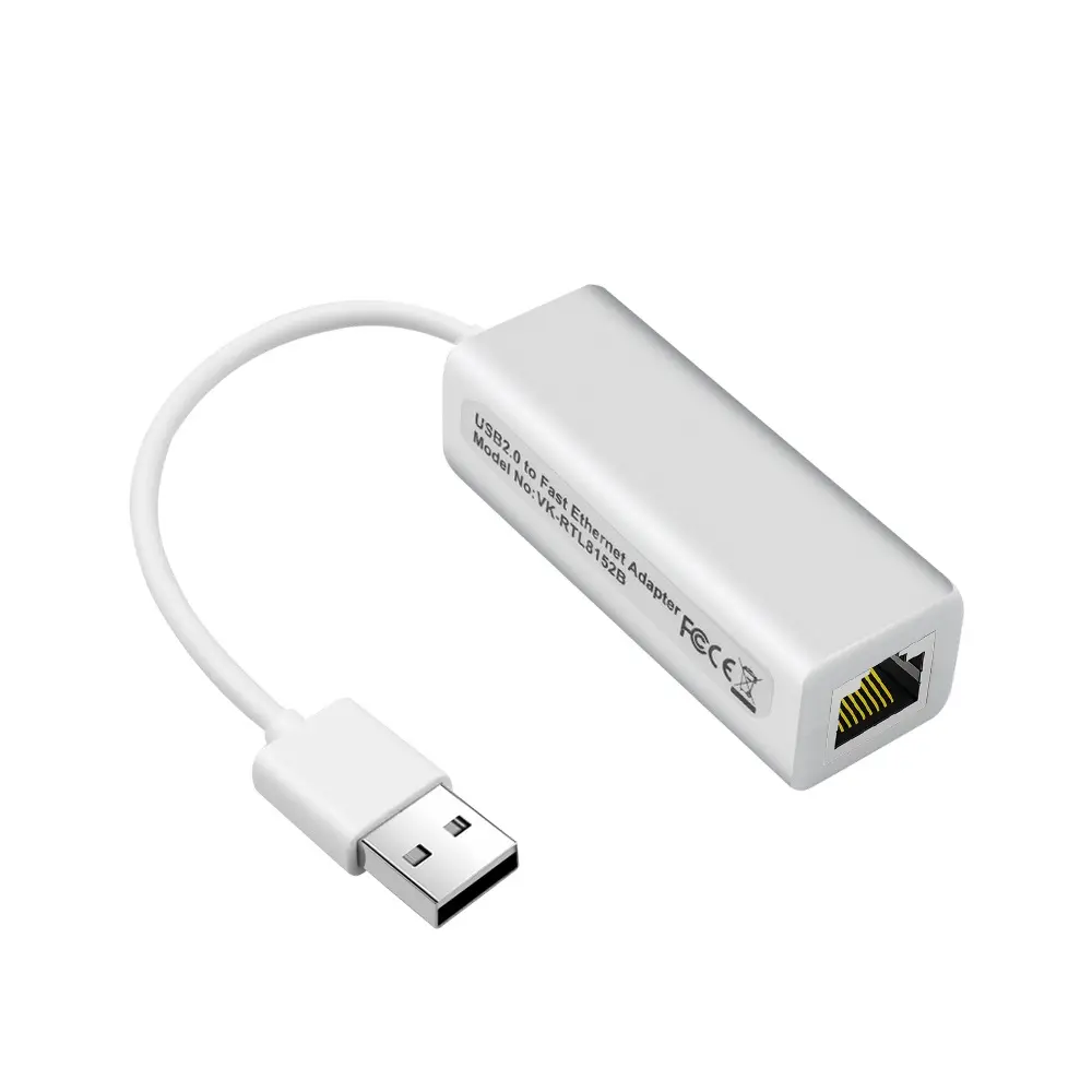 Бесплатный накопитель USB 2,0 Ethernet к RJ45 проводной сетевой адаптер 10/100 Мбит/с для Windows PC ноутбук LAN адаптер RTL8152B Type-C адаптер