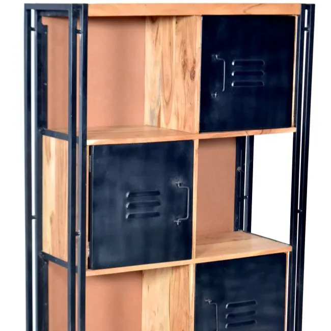 Unique Designer Fine Quality Indian Furniture By Famous Manufacturer Industrial Urban Design Wooden Metal Drawer Cabinet