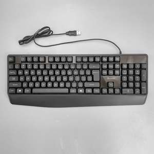 Gran Universal USB con cable 104 teclas Compatible con teclado de oficina negro único ruso español Idioma teclado de computadora K-2015T - Product Image 3