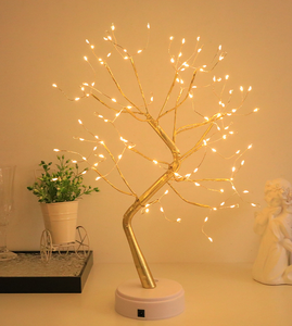 20 "lampada da tavolo per Bonsai da tavolo con 108 luci a LED in filo di rame, lampada per albero artificiale fai-da-te, funzionamento a batteria/USB, - Product Image 2