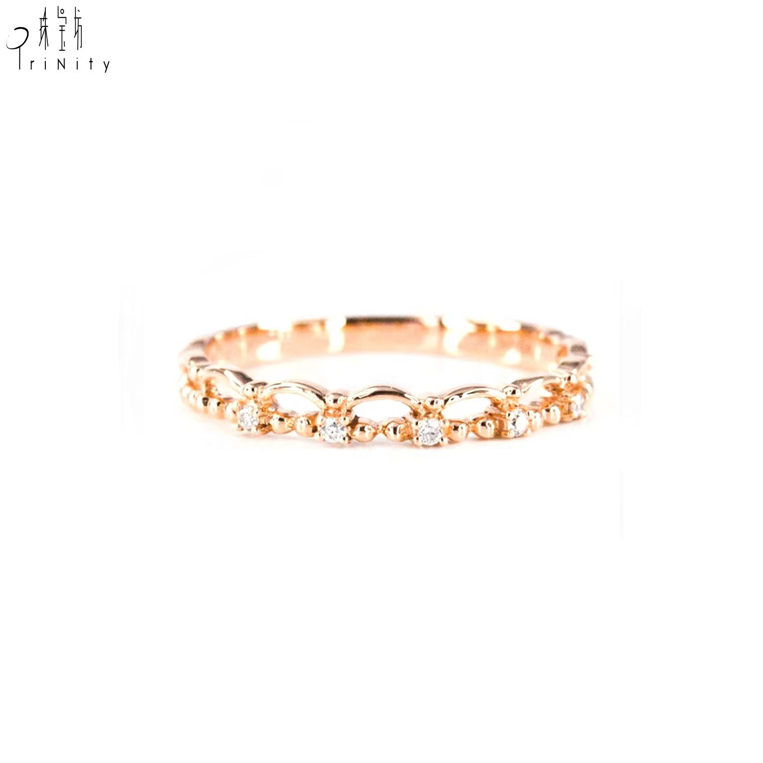 Or rose massif 18 carats