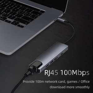 Jumon USB C Hub Dock Station Splitter 5 in 1 Laptop Expander Type C Hub Docking Station interfaccia di rete per Laptop - Product Image 6