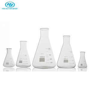 Haiju phòng thí nghiệm 5000ml 2000ml 50ml 250ml <span class=keywords><strong>erlenmeyer</strong></span> <span class=keywords><strong>Flask</strong></span> hẹp cổ tốt nghiệp thủy tinh borosilicate cao cấp chất lượng HJ-1121 3 năm - Product Image 1