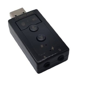 ミニ外部USB2.0サウンドカード7.1チャンネル3Dバーチャルオーディオマイクスピーカーアダプターマイク3.5mmジャックステレオヘッドセット - Product Image 5