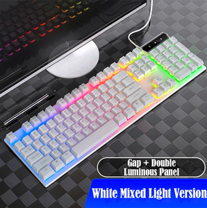 G21B RGB Gaming Keyboard Mouse Retroiluminado LED Colorful Mouse Combo Set con cable USB para computadora portátil