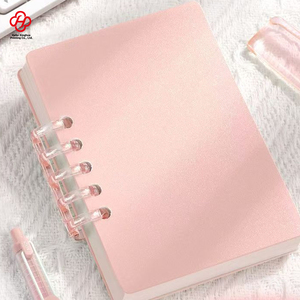 Cuaderno A7 con cubierta antideslizante duradera de PU, encuadernado en espiral, tamaño A3, Material de papel, bolsillo de índice de hojas sueltas recargable