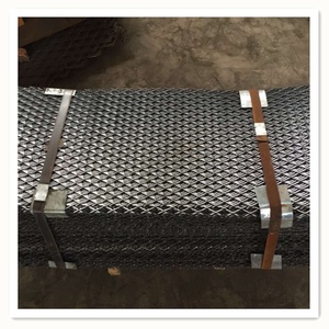 パレットの上げられた拡張金属メッシュ、黒の拡張金属メッシュシート、拡張メッシュ工場 - Product Image 6