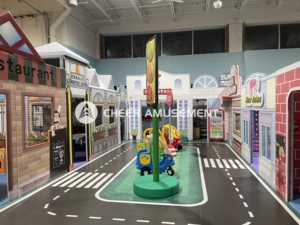 Minik şehir oyunu çocuklar rol oynamak istasyonu kapalı oyun evi bebekler eğlence merkezi Cheer eğlence tarafından oynamak - Product Image 4