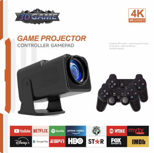 Proyector inteligente F600 + controladores de juego 2 en 1, proyector de juego combinado 2,4G + 5G, aplicación Wifi, descarga de Mini proyector portátil 4K para el hogar - Product Image 3