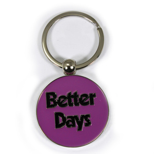 <strong>Simple</strong> <strong>Custom</strong> Metal Promotion Round <strong>Keychain</strong> - Product Image 1