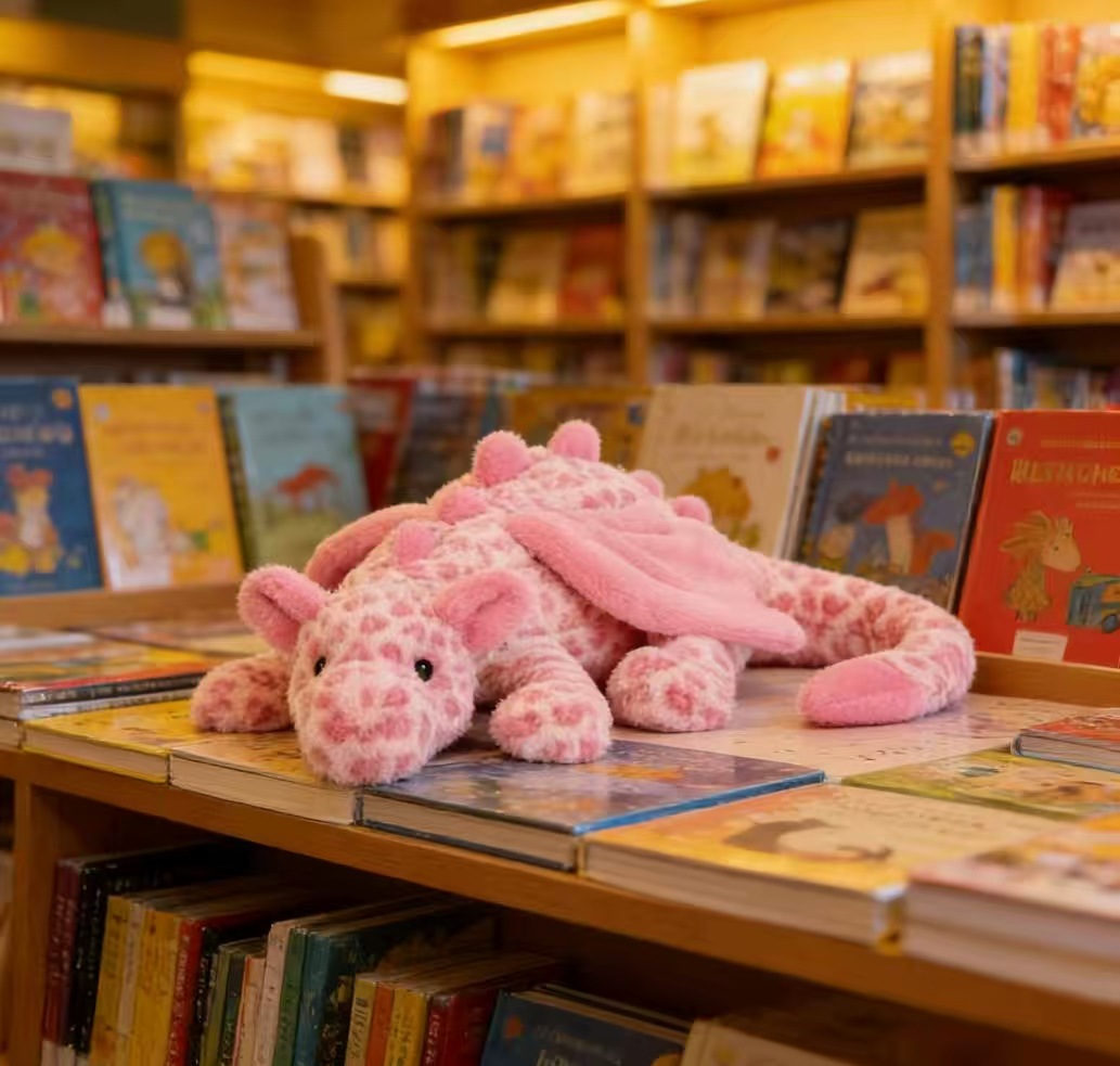 Pink leopard print dragon 50cm-66cm