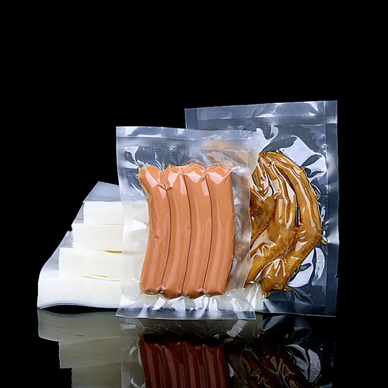 BPA मुक्त नमी सबूत गर्मी सील पारदर्शी प्लास्टिक नायलॉन वैक्यूम बैग के लिए खाद्य पागल मांस और मछली