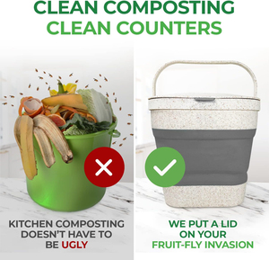 Küçük alanlar, mutfak atık kabı, özel Logo seçeneği için Ideal mutfak için kapaklı InCompost Bin